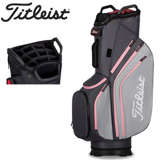 Titleist Lightweight Cartbag Golftas, grijs/roze