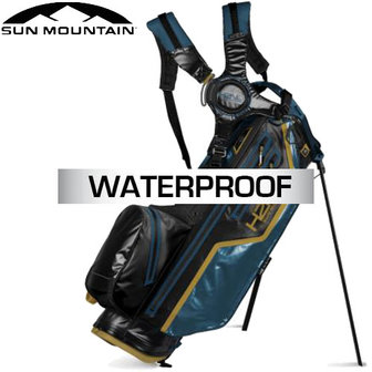 Sun Mountain H2NO Lite Waterproof 14-Vaks Standbag, zwart/blauw/geel