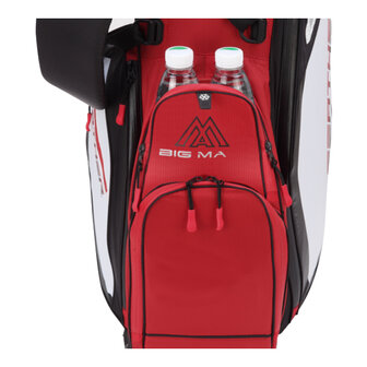 Big Max DriLite Feather Standbag Golftas, rood/zwart/wit 10