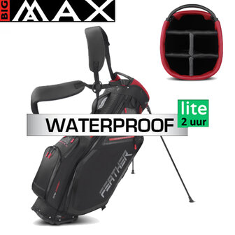 Big Max DriLite Feather Standbag Golftas, zwart/rood