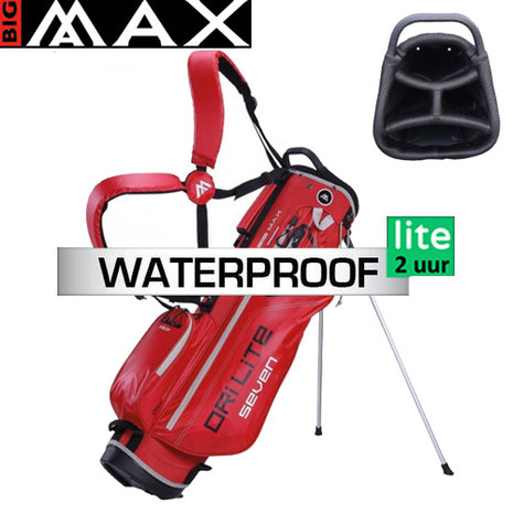Big Max DriLite Seven 2.0 Waterproof Standbag Golftas, rood