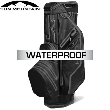 Sun Mountain H2NO Lite Waterproof 14-Vaks Cartbag, zwart