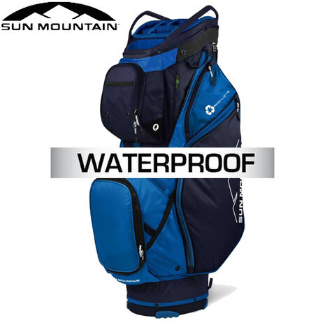 Sun Mountain H2NO ECO Lite Waterproof 14-Vaks Cartbag, navy/blauw