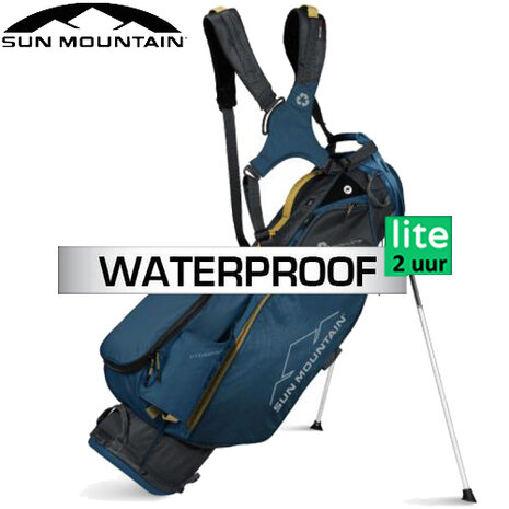 Sun Mountain  Eco Lite 14-Vaks Standbag, zwart/blauw/geel