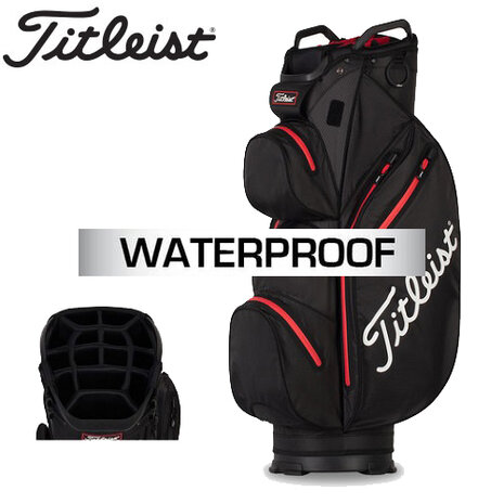 Titleist StaDry Waterproof Cartbag, zwart/rood