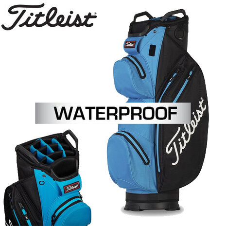 Titleist StaDry Waterproof Cartbag, zwart/blauw
