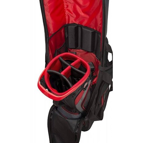 BagBoy T-10 Golfreistas, zwart/rood met tas