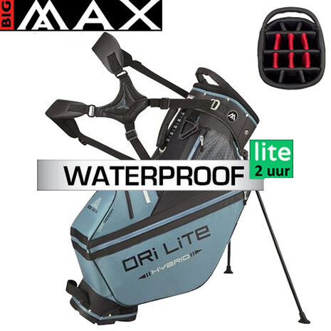 Big Max DriLite Hybrid Tour Standbag Golftas, blauw/grijs