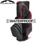 Sun Mountain H2NO Lite Waterproof 14-Vaks Cartbag, zwart/grijs/rood