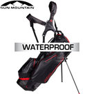 Sun Mountain H2NO Fast Hybrid SF1 Waterproof 14-Vaks Standbag, zwart/rood