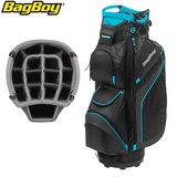 BagBoy DG Lite II TL Cartbag, zwart/turquoise/witte stippen