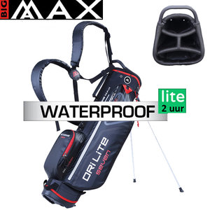 Big Max DriLite Seven 2.0 Waterproof Standbag Golftas, zwart/rood