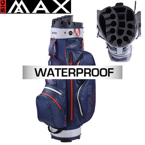 Big Max Aqua Silencio 3 Waterproof Cartbag, navy/rood